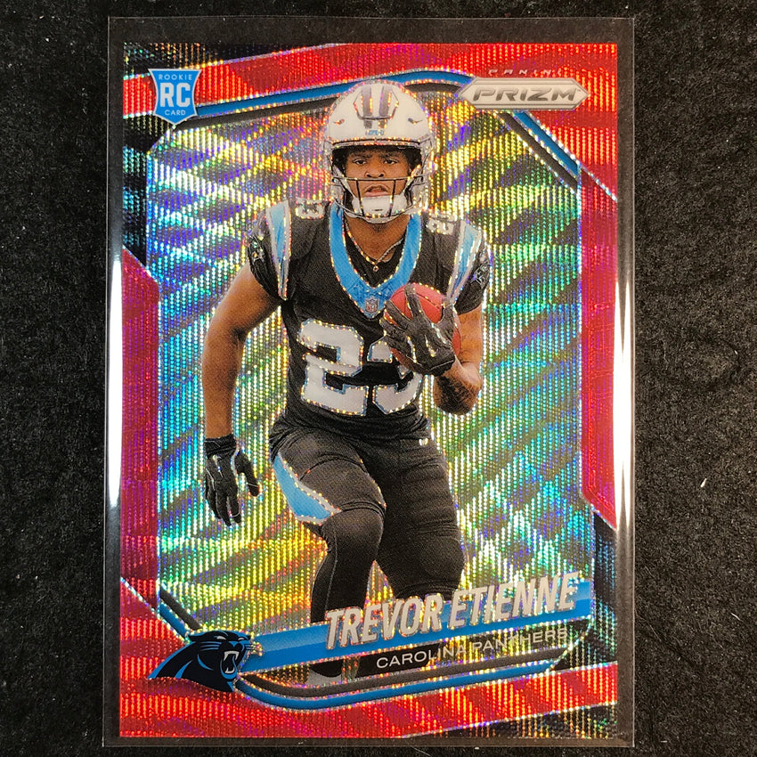2025 Prizm Football TREVOR ETIENNE Rookie Base Red Wave /149 #345