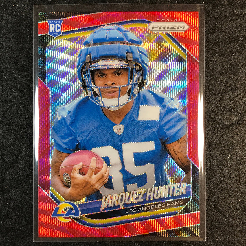 2025 Prizm Football JARQUEZ HUNTER Rookie Base Red Wave /149 #353