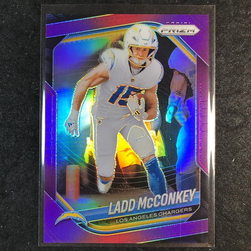 2025 Prizm Football LADD MCCONKEY Base Purple /125 #18