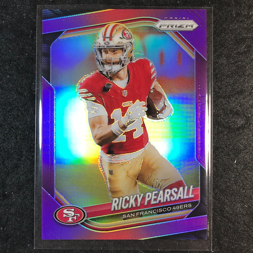 2025 Prizm Football RICKY PEARSALL Base Purple /125 #99