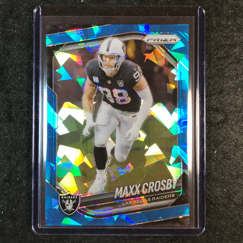 2025 Prizm Football MAXX CROSBY Base Blue Ice 46/99 #195