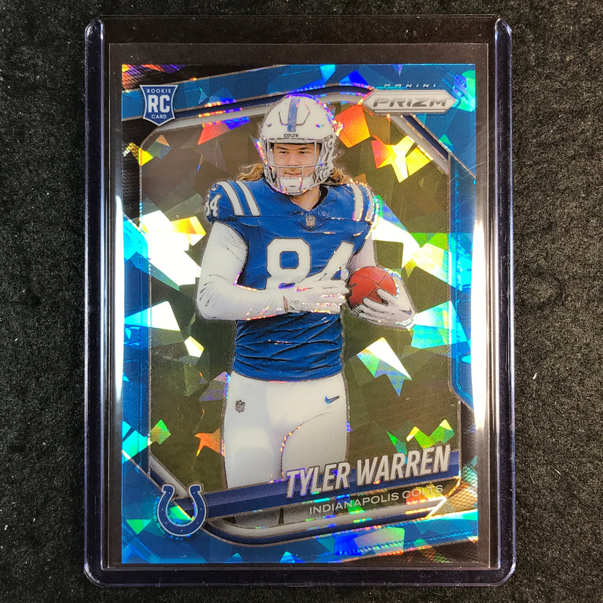 2025 Prizm Football TYLER WARREN Rookie Base Blue Ice 29/99 #339