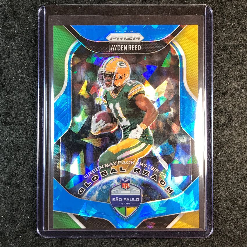 2025 Prizm Football JAYDEN REED Global Reach Blue Ice 32/99 #2