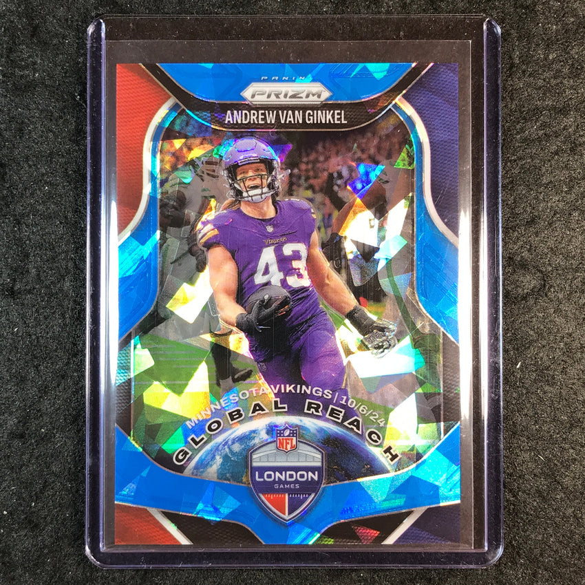 2025 Prizm Football ANDREW VAN GINKEL Global Reach Blue Ice 72/99 #3