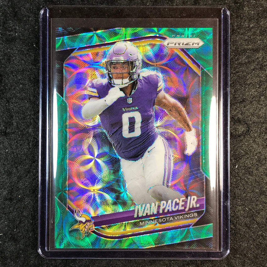 2025 Prizm Football IVAN PACE JR. Base Green Scope 37/75 #77