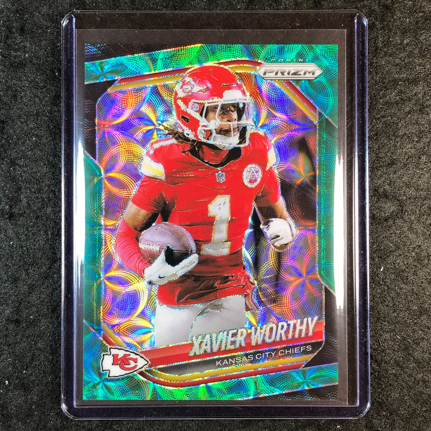 2025 Prizm Football XAVIER WORTHY Base Green Scope 38/75 #197