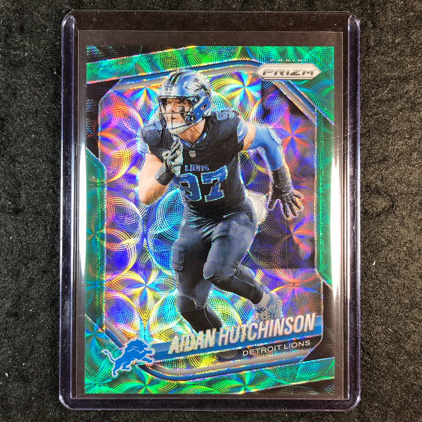 2025 Prizm Football AIDAN HUTCHINSON Base Green Scope 17/75 #210
