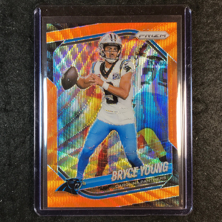 2025 Prizm Football BRYCE YOUNG Base Orange Wave 38/65 #5