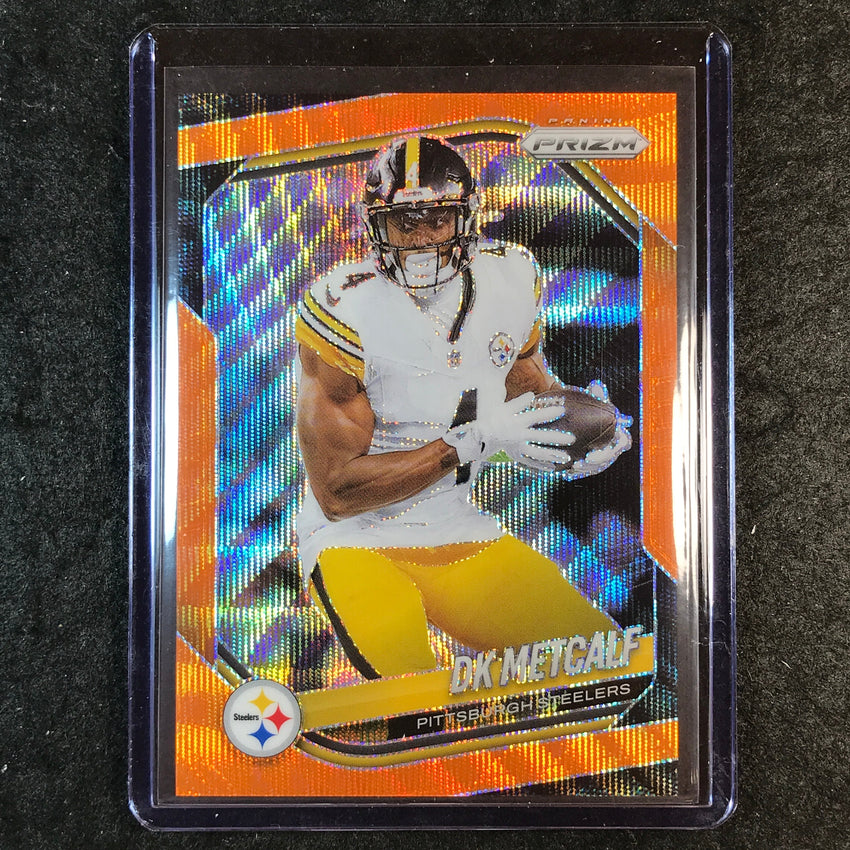 2025 Prizm Football DK METCALF Base Orange Wave 5/65 #12