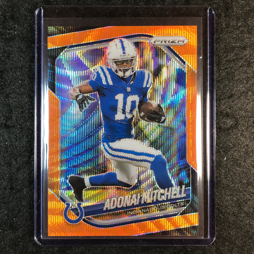 2025 Prizm Football ADONAI MITCHELL Base Orange Wave 9/65 #49