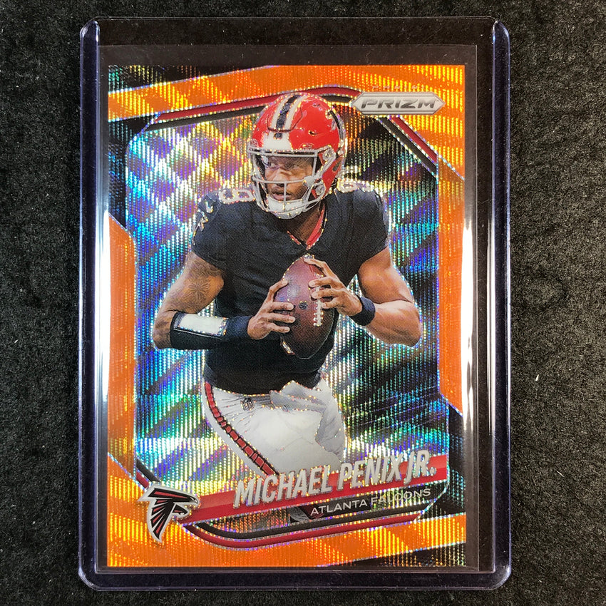 2025 Prizm Football MICHAEL PENIX JR. Base Orange Wave 45/65 #56