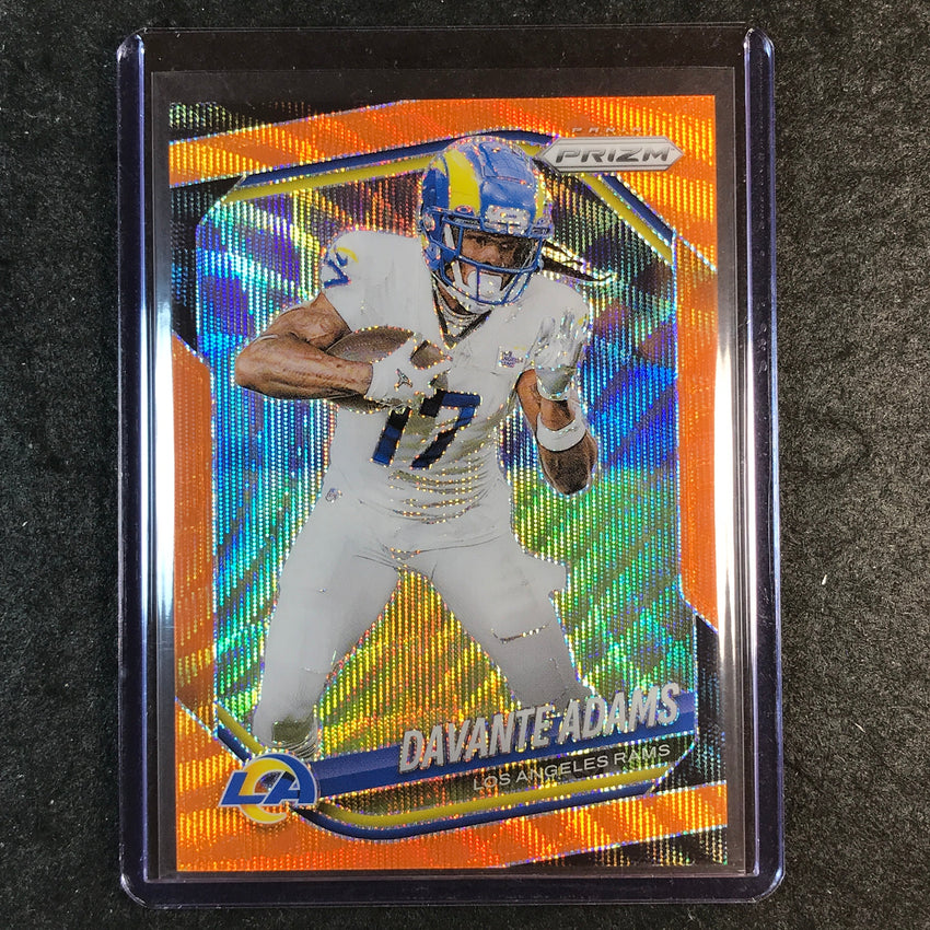 2025 Prizm Football DAVANTE ADAMS Base Orange Wave 1/65 #104