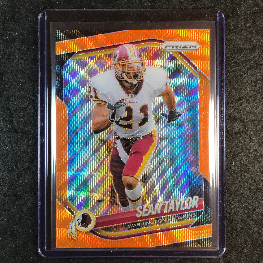 2025 Prizm Football SEAN TAYLOR Base Orange Wave 14/65 #105