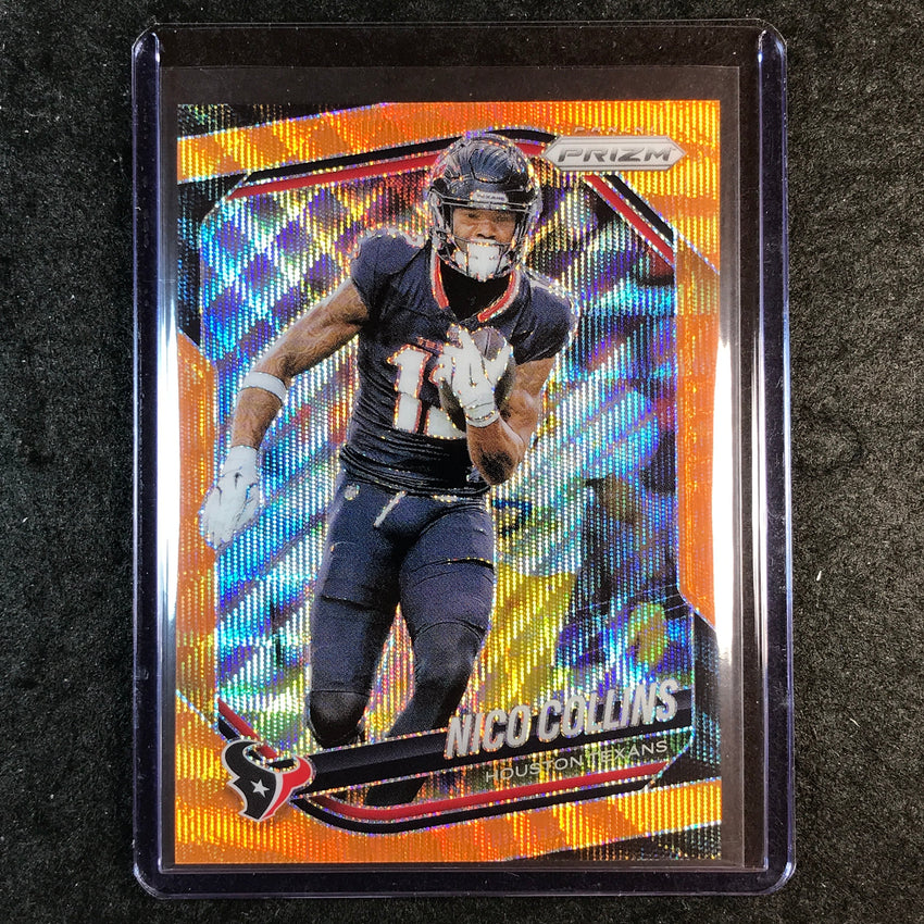 2025 Prizm Football NICO COLLINS Base Orange Wave 58/65 #231