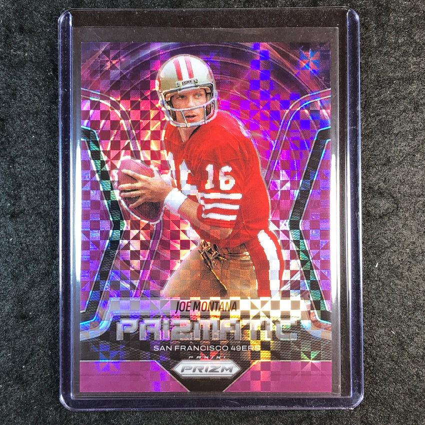 2025 Prizm Football JOE MONTANA Prizmatic Purple Power 34/49 #5