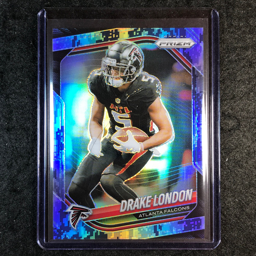 2025 Prizm Football DRAKE LONDON Base Navy Camo 19/25 #198