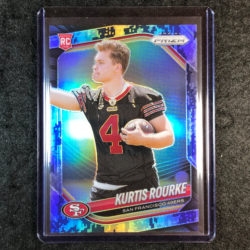 2025 Prizm Football KURTIS ROURKE Rookie Base Navy Camo 17/25 #397