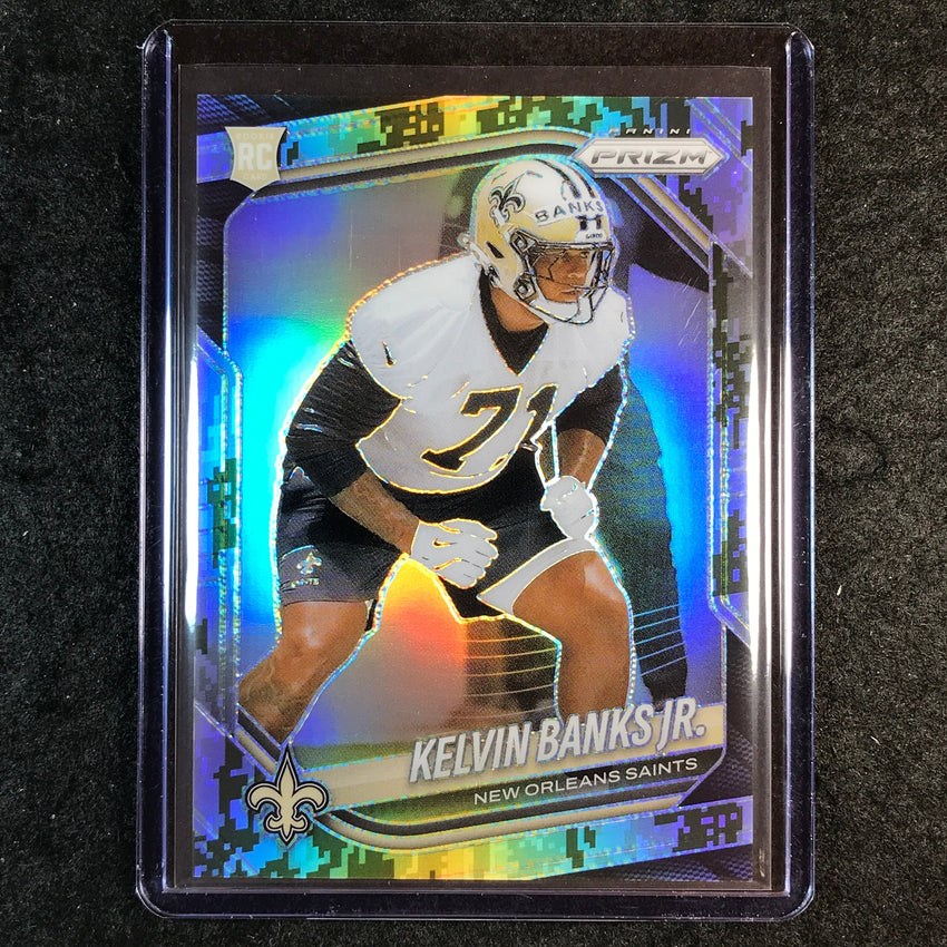 2025 Prizm Football KELVIN BANKS JR. Rookie Base Forest Camo 8/15 #347
