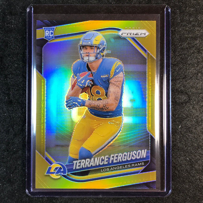 2025 Prizm Football TERRANCE FERGUSON Rookie Base Gold 9/10 #379