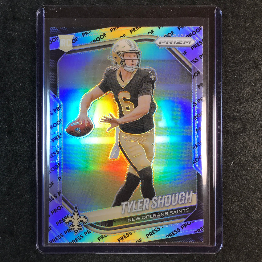 2025 Prizm Football TYLER SHOUGH Rookie Base Press Proof SSP #327