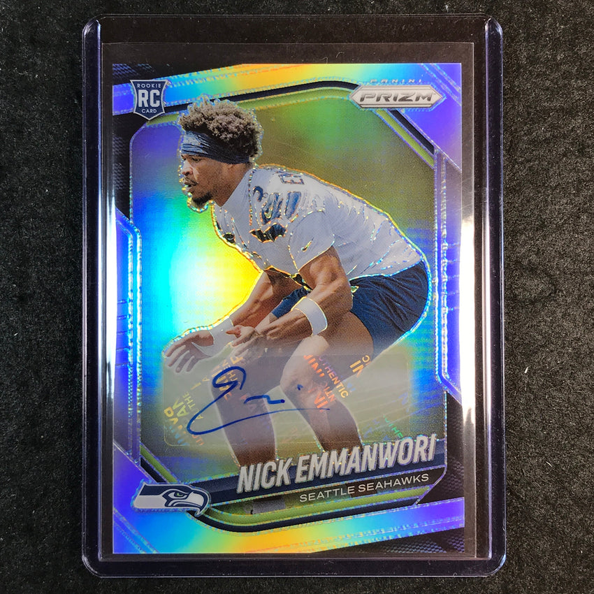 2025 Prizm Football NICK EMMANWORI Base Rookie Auto Silver #320