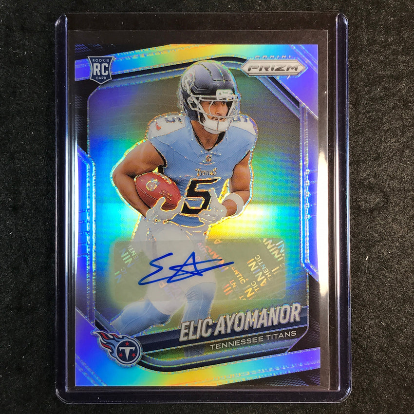 2025 Prizm Football ELIC AYOMANOR Base Rookie Auto Silver #321