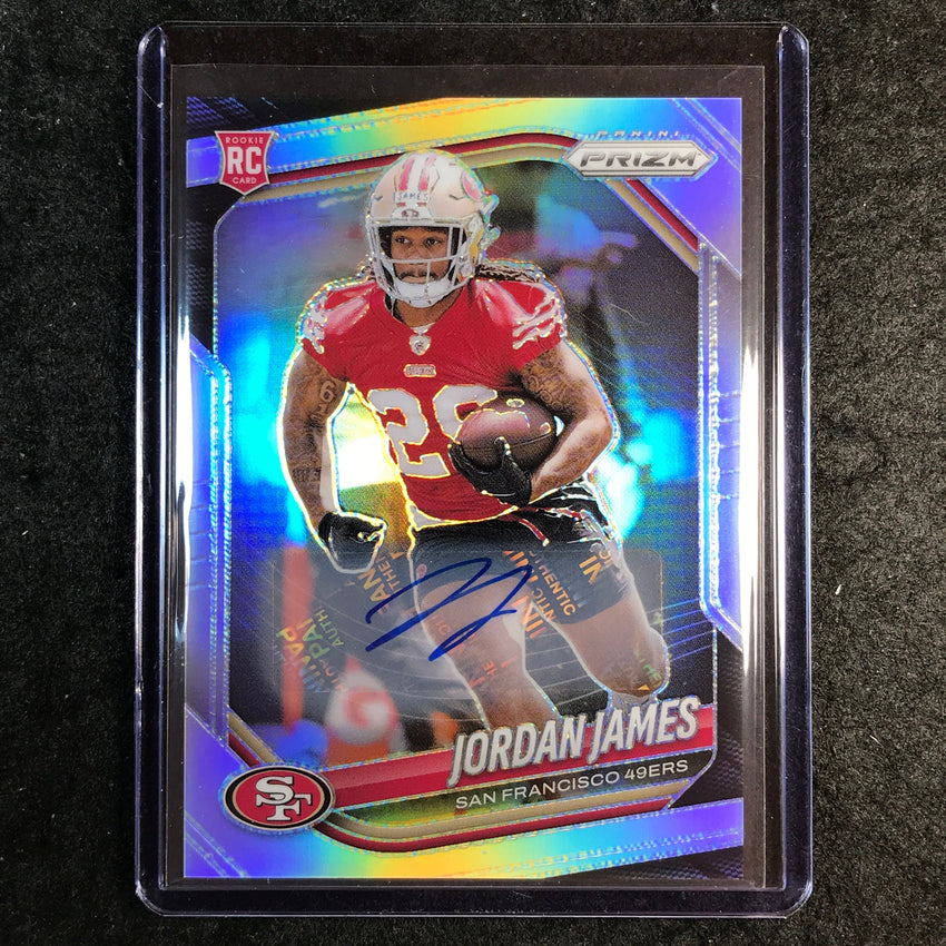 2025 Prizm Football JORDAN JAMES Base Rookie Auto Silver #323