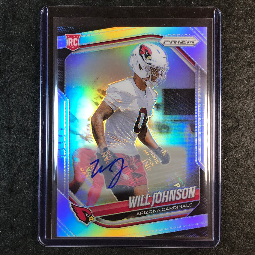 2025 Prizm Football WILL JOHNSON Base Rookie Auto Silver #370