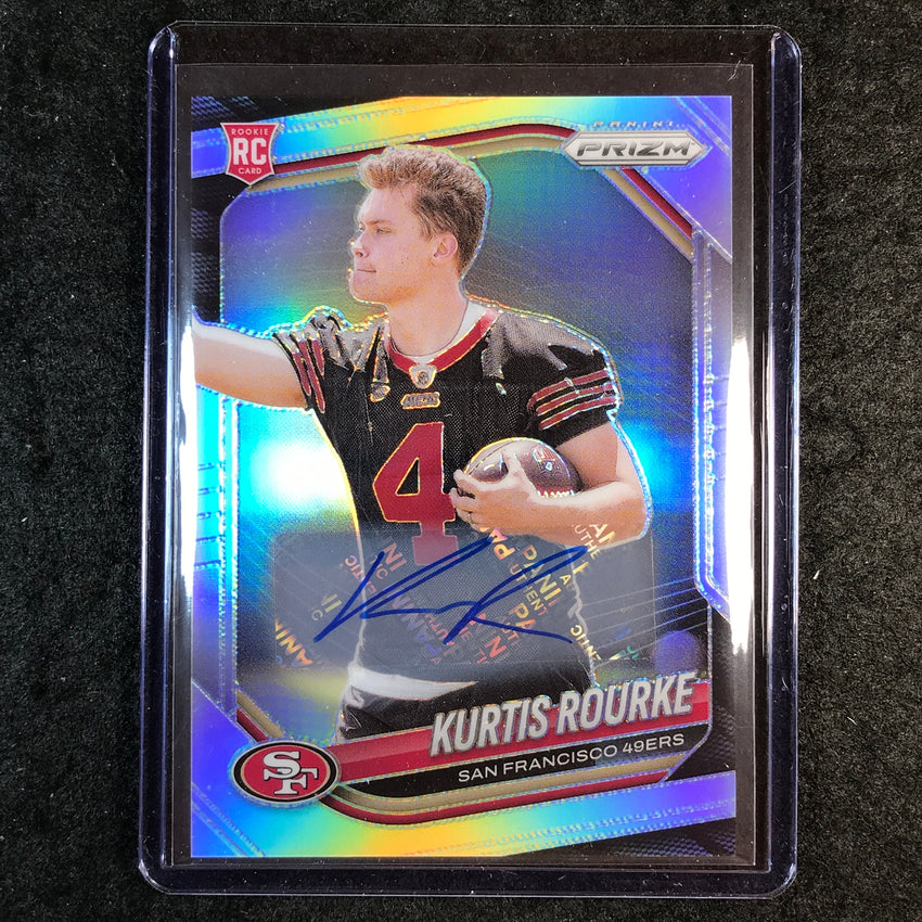 2025 Prizm Football KURTIS ROURKE Base Rookie Auto Silver #397