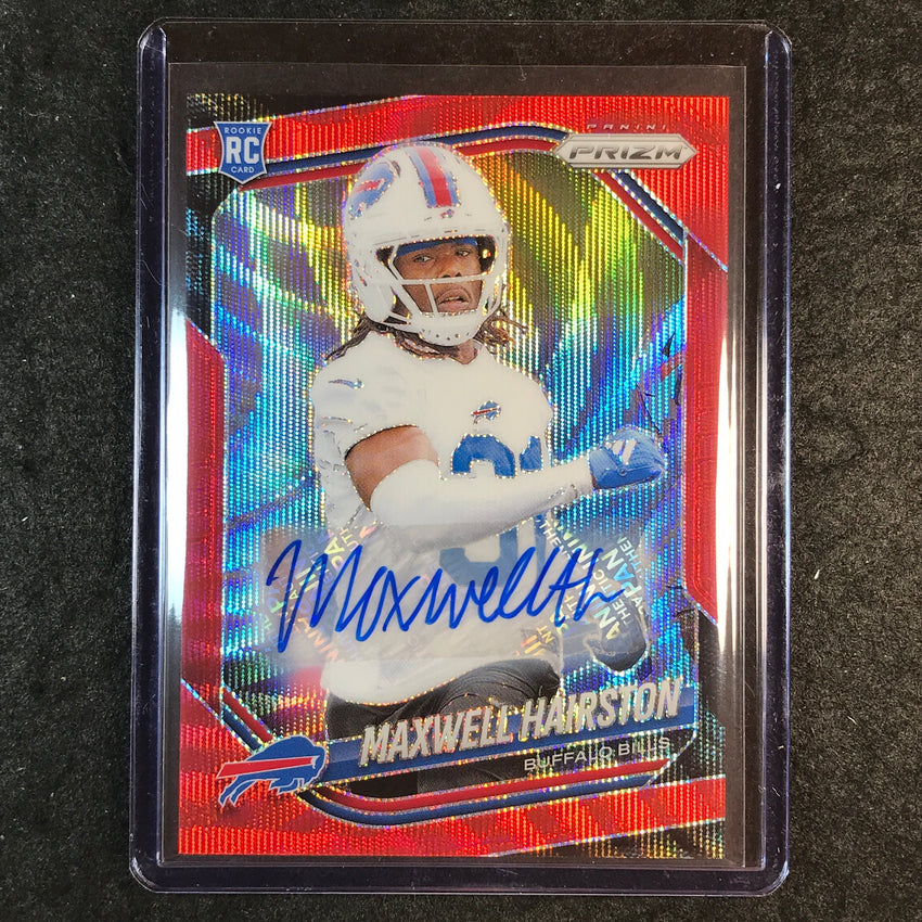 2025 Prizm Football MAXWELL HAIRSTON Base Rookie Auto Red Wave 69/149