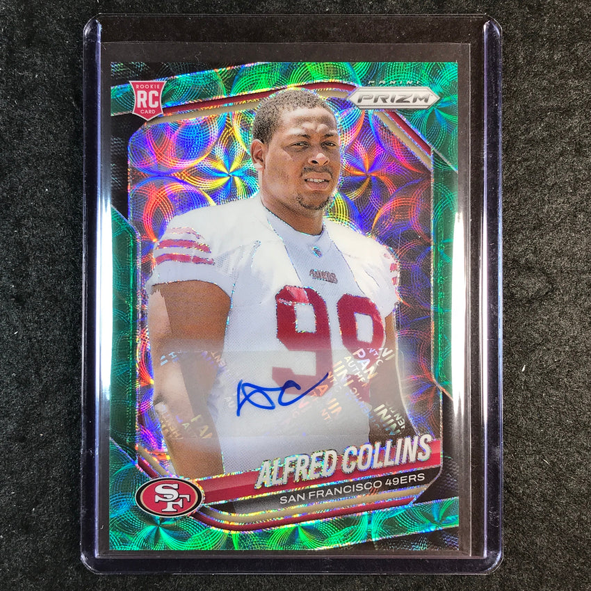 2025 Prizm Football ALFRED COLLINS Base Rookie Auto Green Scope 62/75