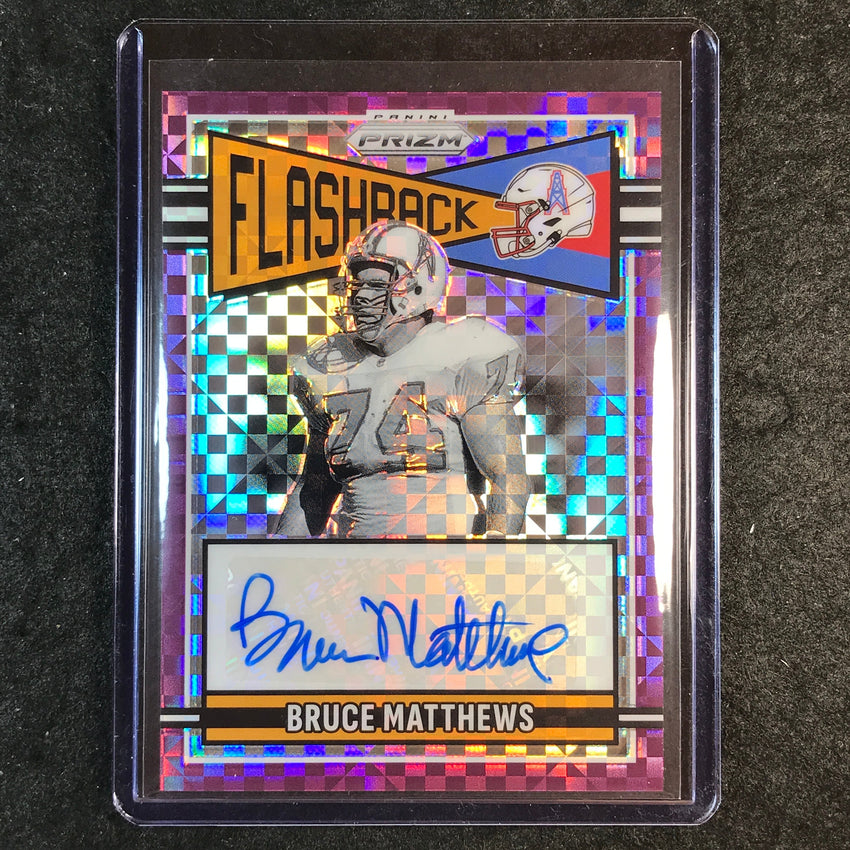 2025 Prizm Football BRUCE MATTHEWS Flashback Autographs Purple Power 42/49