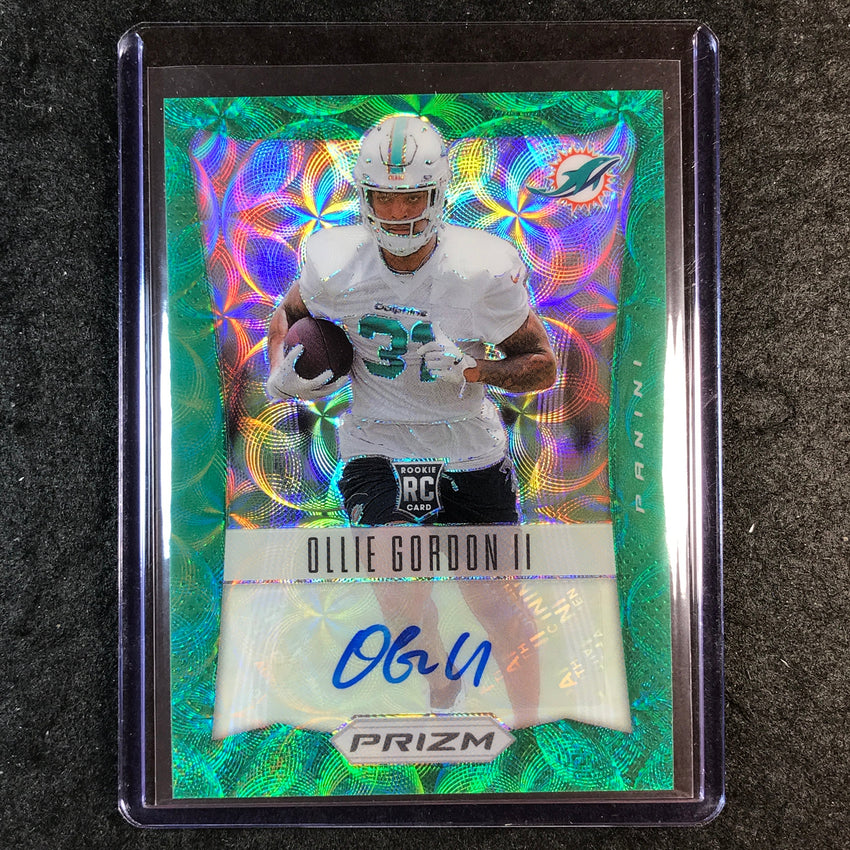 2025 Prizm Football OLLIE GORDON II Retro 2012 Rookie Auto Green Scope 31/75