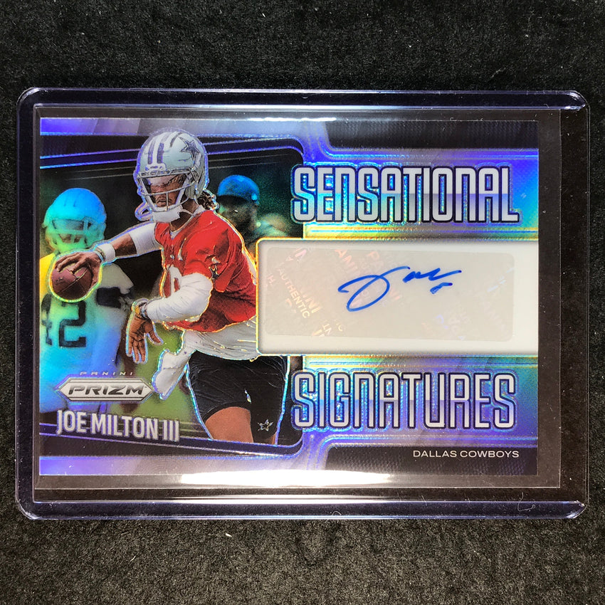 2025 Prizm Football JOE MILTON III Sensational Signatures Auto Silver 72/149