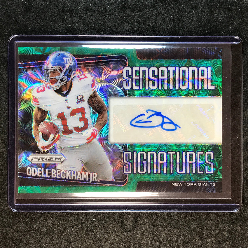 2025 Prizm Football ODELL BACKHAM JR. Sensational Signatures Auto Green 2/75
