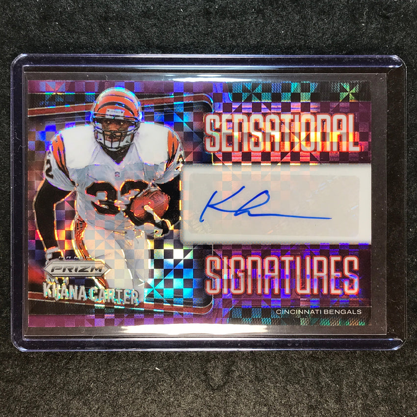 2025 Prizm Football KIJANA CARTER Sensational Signatures Auto Purple Power 32/49