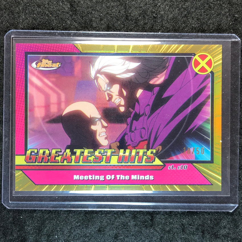 2025 Topps Finest X-Men '97 MEETING OF THE MINDS Greatest Hits Gold 18/50 #19