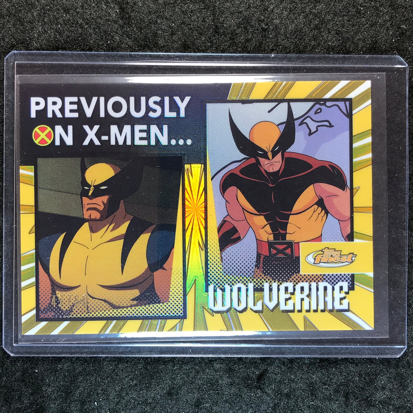 2025 Topps Finest X-Men '97 WOLVERINE Previously On X-Men Gold 47/50 #3