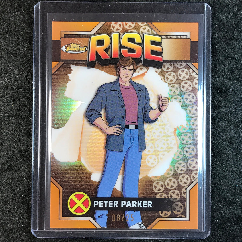 2025 Topps Finest X-Men '97 PETER PARKER Rise Common Orange 8/25 #19