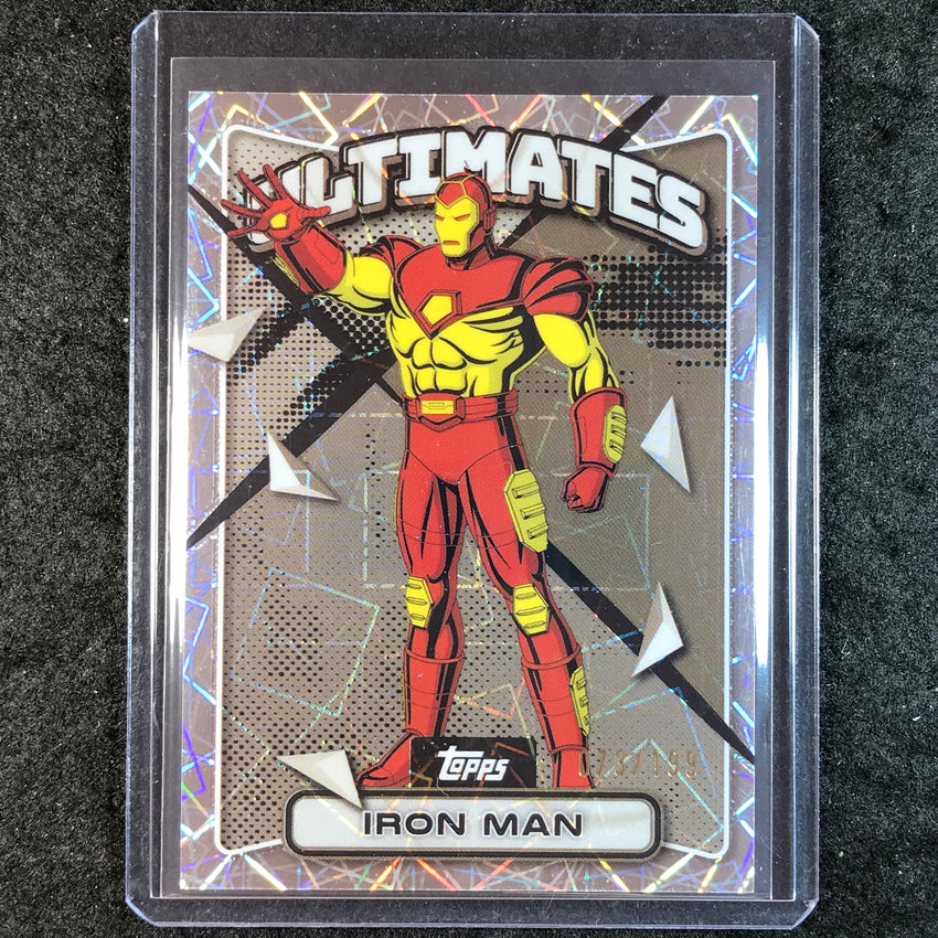 2025 Topps Finest X-Men '97 IRON MAN Ultimates Uncommon Laser 73/199 #57