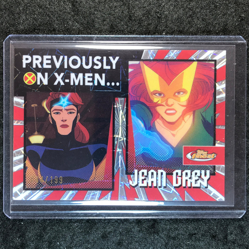 2025 Topps Finest X-Men '97 JEAN GREY Previously On X-Men Laser 44/199 #7