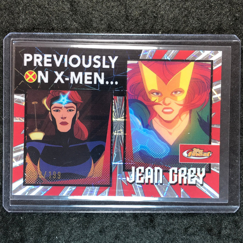 2025 Topps Finest X-Men '97 JEAN GREY Previously On X-Men Laser 33/199 #7