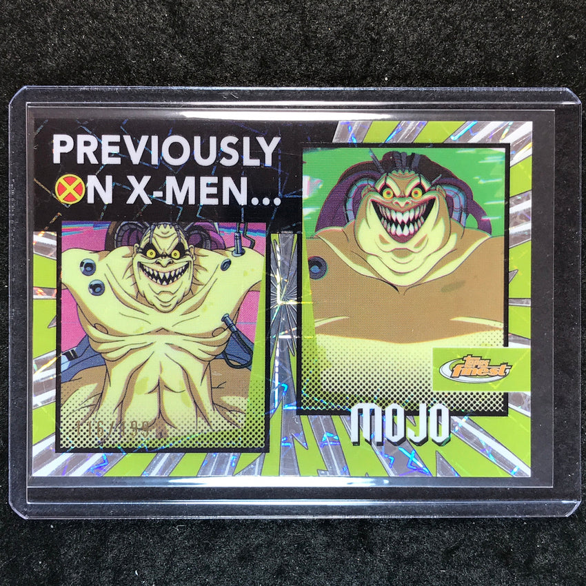 2025 Topps Finest X-Men '97 MOJO Previously On X-Men Laser 116/199 #11