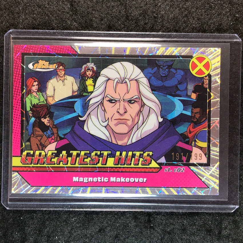 2025 Topps Finest X-Men '97 MAGNETIC MAKEOVER Greatest Hits Laser 191/199 #4