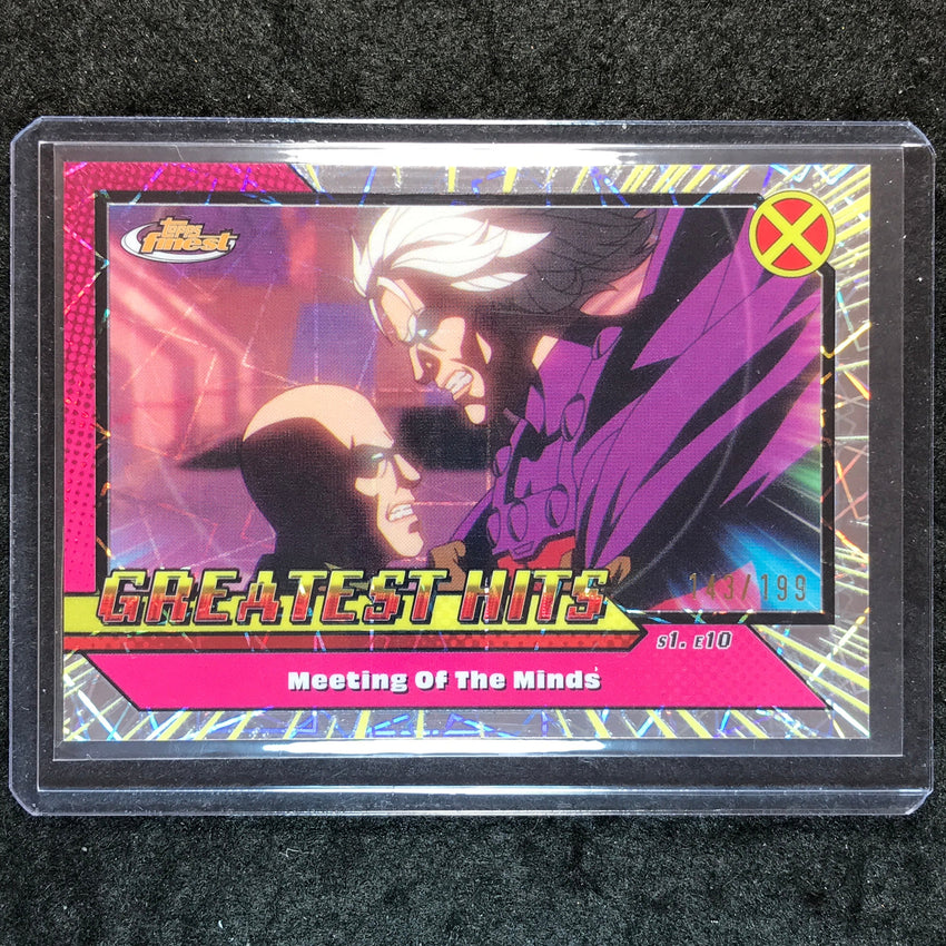 2025 Topps Finest X-Men '97 MEETING OF THE MINDS Greatest Hits Laser 143/199 #19