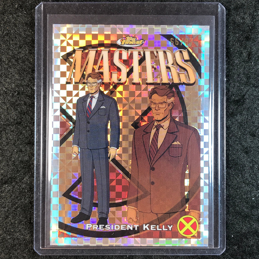 2025 Topps Finest X-Men '97 PRESIDENT KELLY Masters Common X-Fractor 66/97 #38