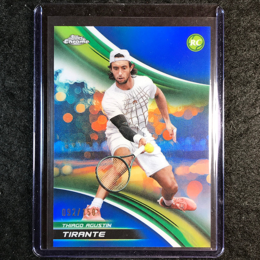 2025 Topps Chrome Tennis THIAGO AGUSTIN TIRANTE Rookie Blue /150 #142
