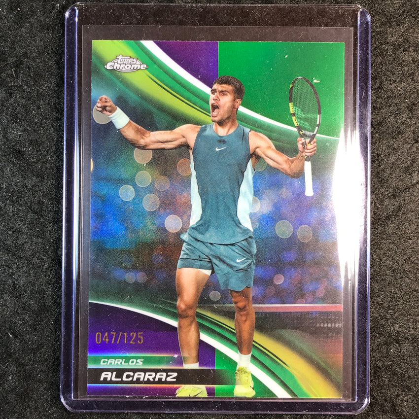2025 Topps Chrome Tennis CARLOS ALCARAZ Purple/Green /125 #1