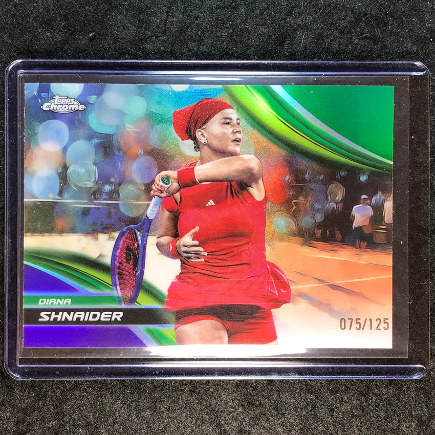 2025 Topps Chrome Tennis DIANA SHNAIDER Purple/Green /125 #25