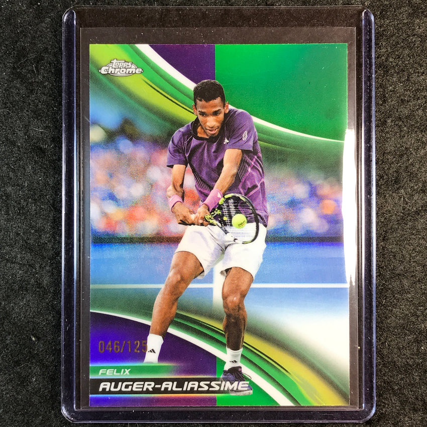 2025 Topps Chrome Tennis FELIX AUGER-ALIASSIME Purple/Green /125 #30